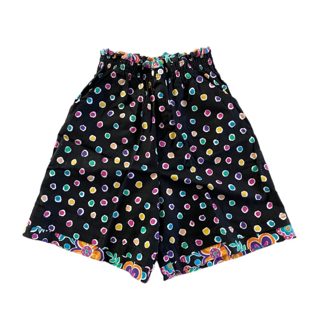 Retro New Moves Multicolored Dotted Shorts